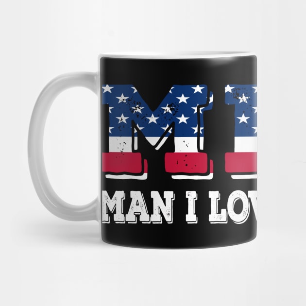 Funny 4th of July Man I Love Freedom Patriotic American by Daytone